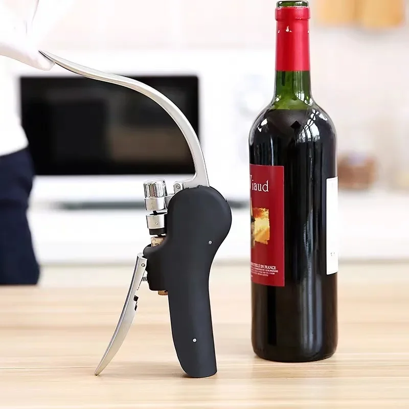 

Vertical Lever Corkscrew Bottle Openers Wine Opener Foil Cutter Wine Tool Set Cork Drill Lifter Kit Bar Kitchen Accessories