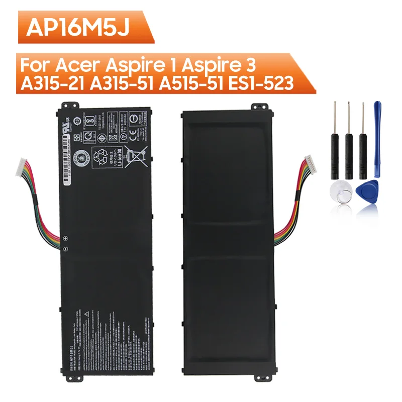 New Replacement Battery AP16M5J For Acer Aspire 1 A114-31 A114-32 Aspire 3 A315-21 A315-51 A515-51 ES1-523 4810mAh