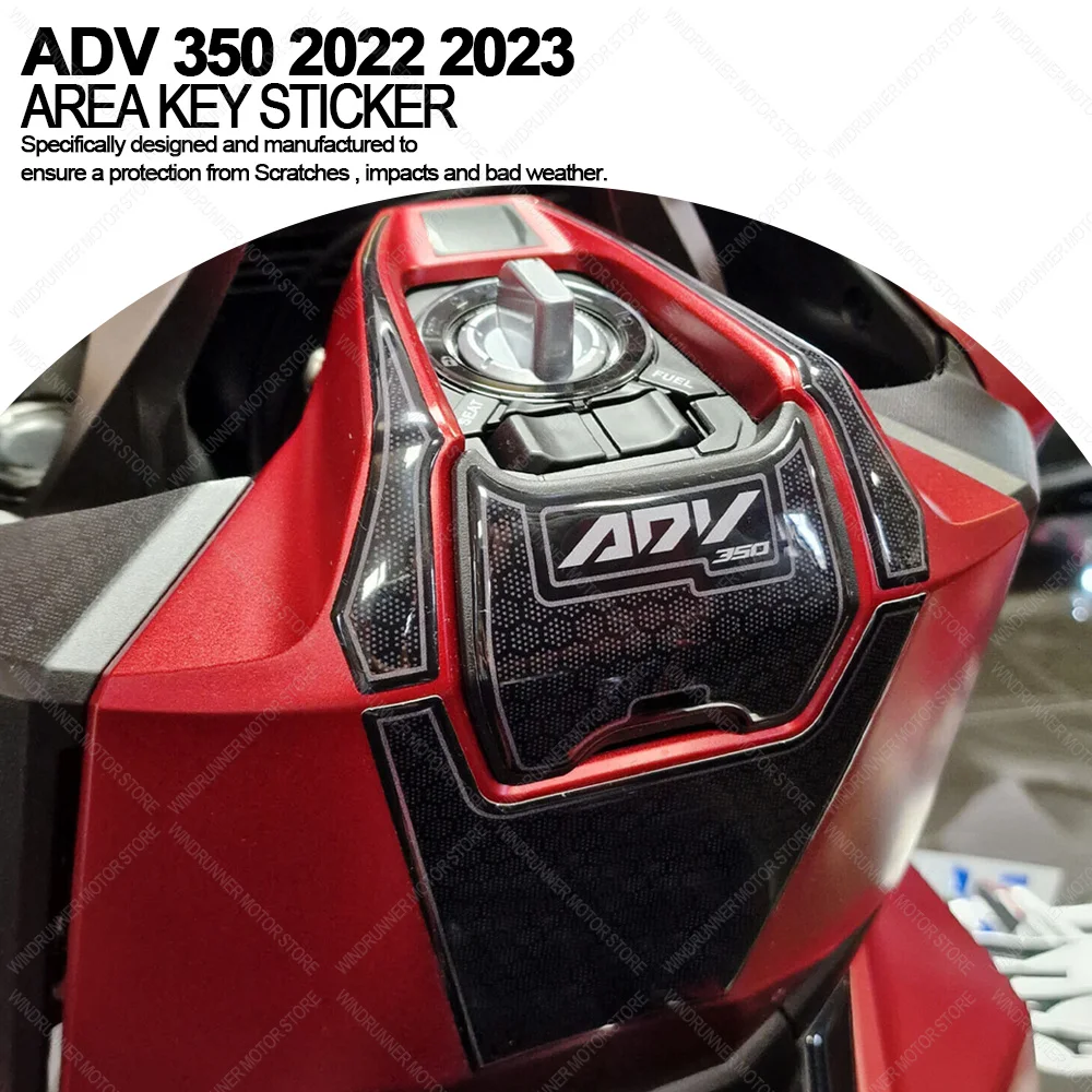 Dla Adv 350 Adv350 2022 2023 wodoodporna naklejka ochronna motocykl obszar klucz naklejka 3D naklejka z żywicy epoksydowej