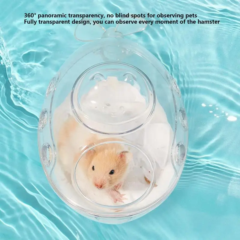 Sand Bath For Hamsters Transparent Hamster Bath Sandbox Dust Bath Container Hamster Bathroom Washable Bath Box Dust Bath Tub For