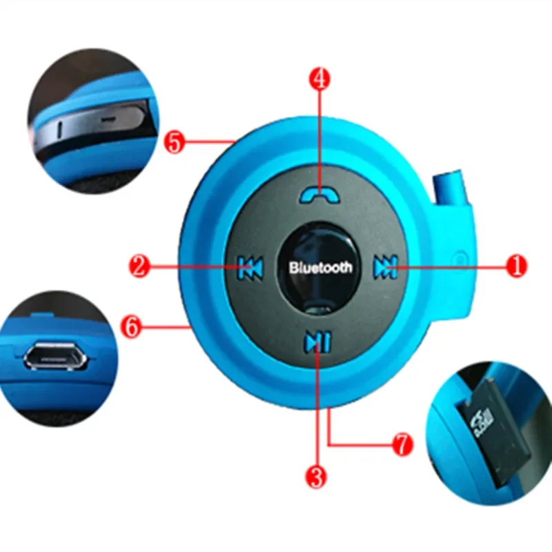 4.0 سماعة بلوتوث لاسلكية TF بطاقة راديو FM تشغيل مشغل موسيقى ستيريو يتحدث على سماعة الهاتف الخليوي مع ميكروفون