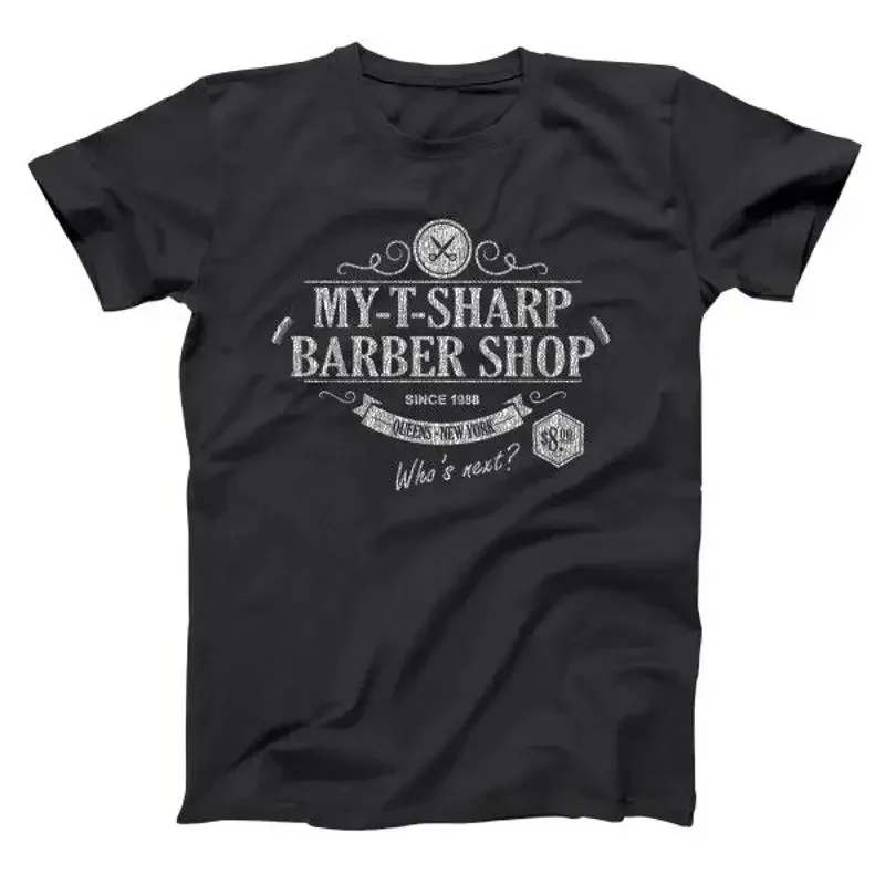 My T Sharp Barber Shop Coming To America Black Basic Men's Shirt