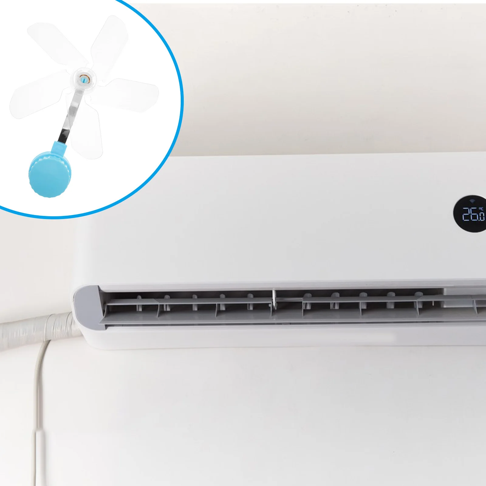 

3Pcs Air Conditioner Deflector Sky-Blue Adjustable Wind Guide Suction Cup Indoor Air Conditioning Deflector Plate for Living