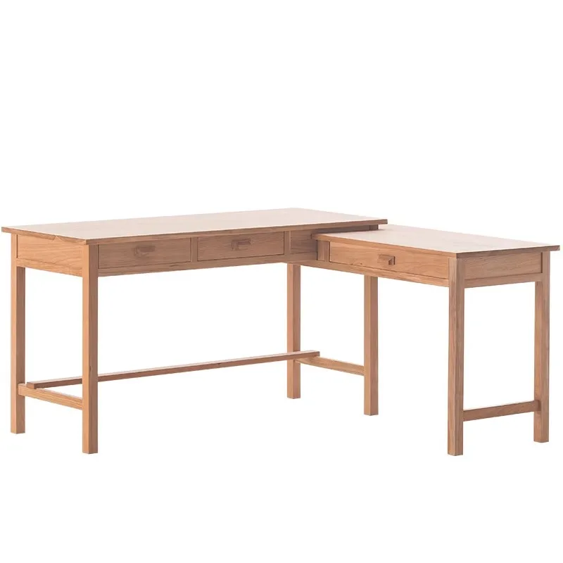 

Solid wood to corner desk cabinet computer table household Nordic simplicity