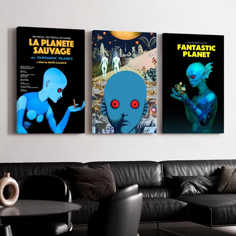 Classic Movie F-Fantastic P-Planet Framed Wall Painting Ready to Hang Canvas Wall Art Poster for Bedroom Living Room Home Decor