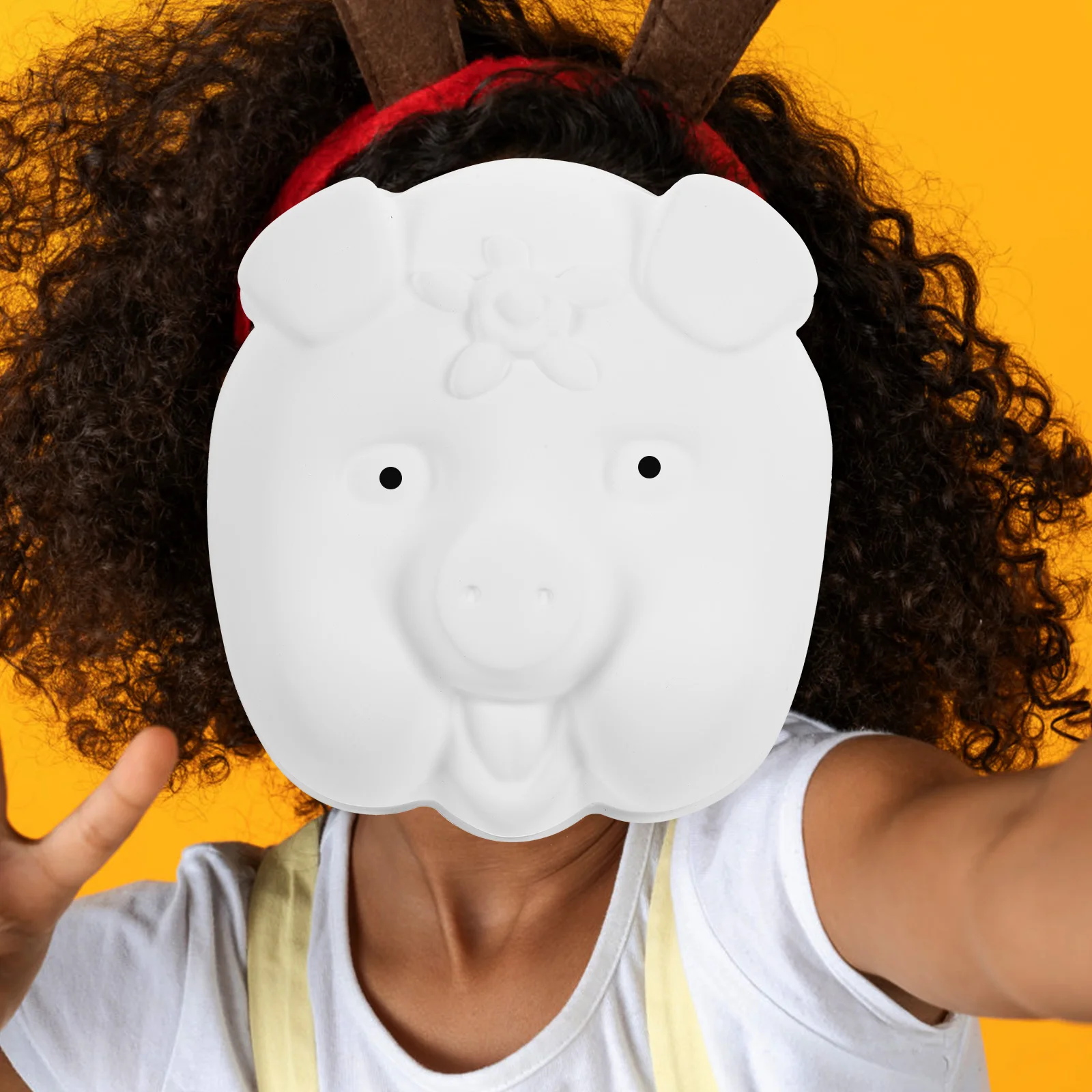 

2 Pcs Masks Blank DIY PVC Diy Blank Mask Paintable Unpainted for Kids Adult Cosplay Party Masquerade Bulk Decor