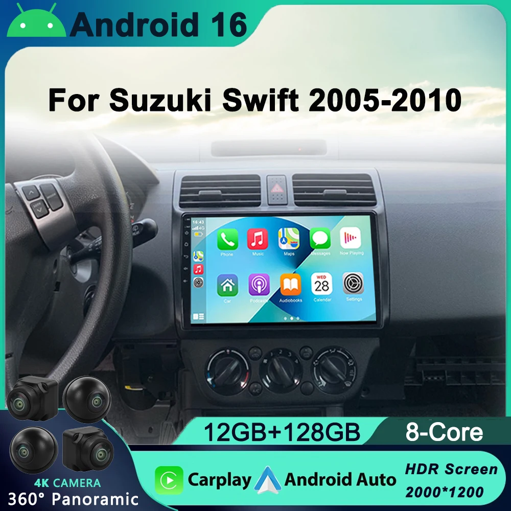 

For Suzuki Swift 2005 2006 2007 2008 2009 2010 Car Android Radio Multimedia Player 2DIN Navigation GPS Video 2 din IPS 8 CORE 4G