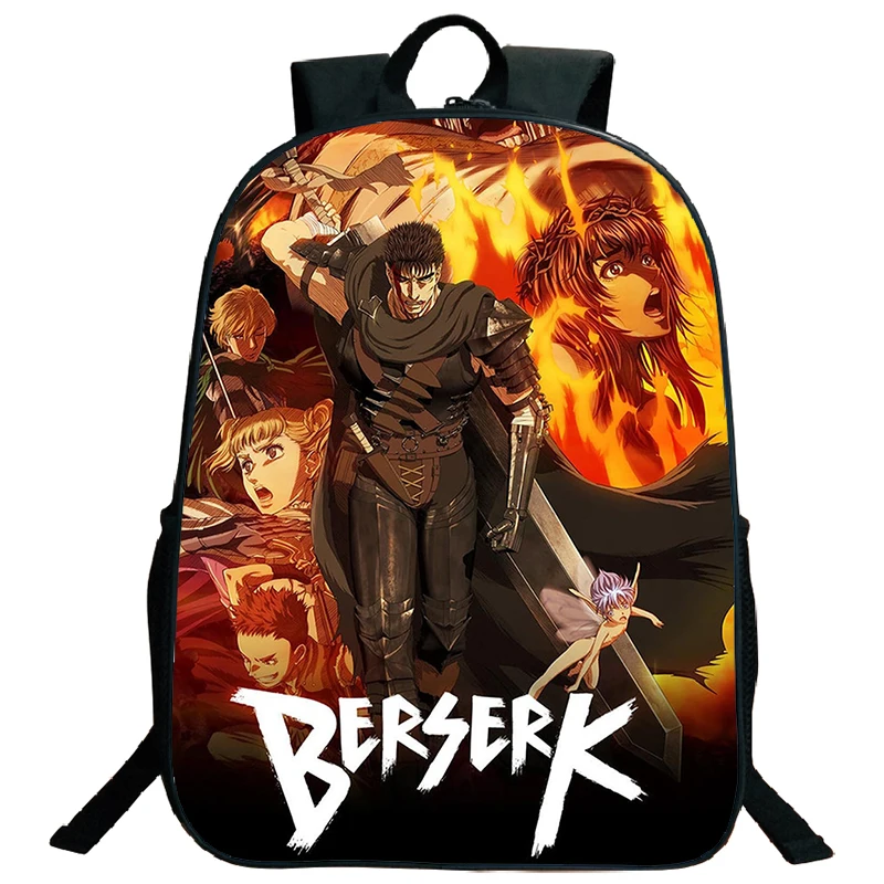 

Anime Berserk Printed BackpacksTeenager Laptop Bag Large Capacity Schoolbag Primary School Bookbag Boys Girls Backpacks