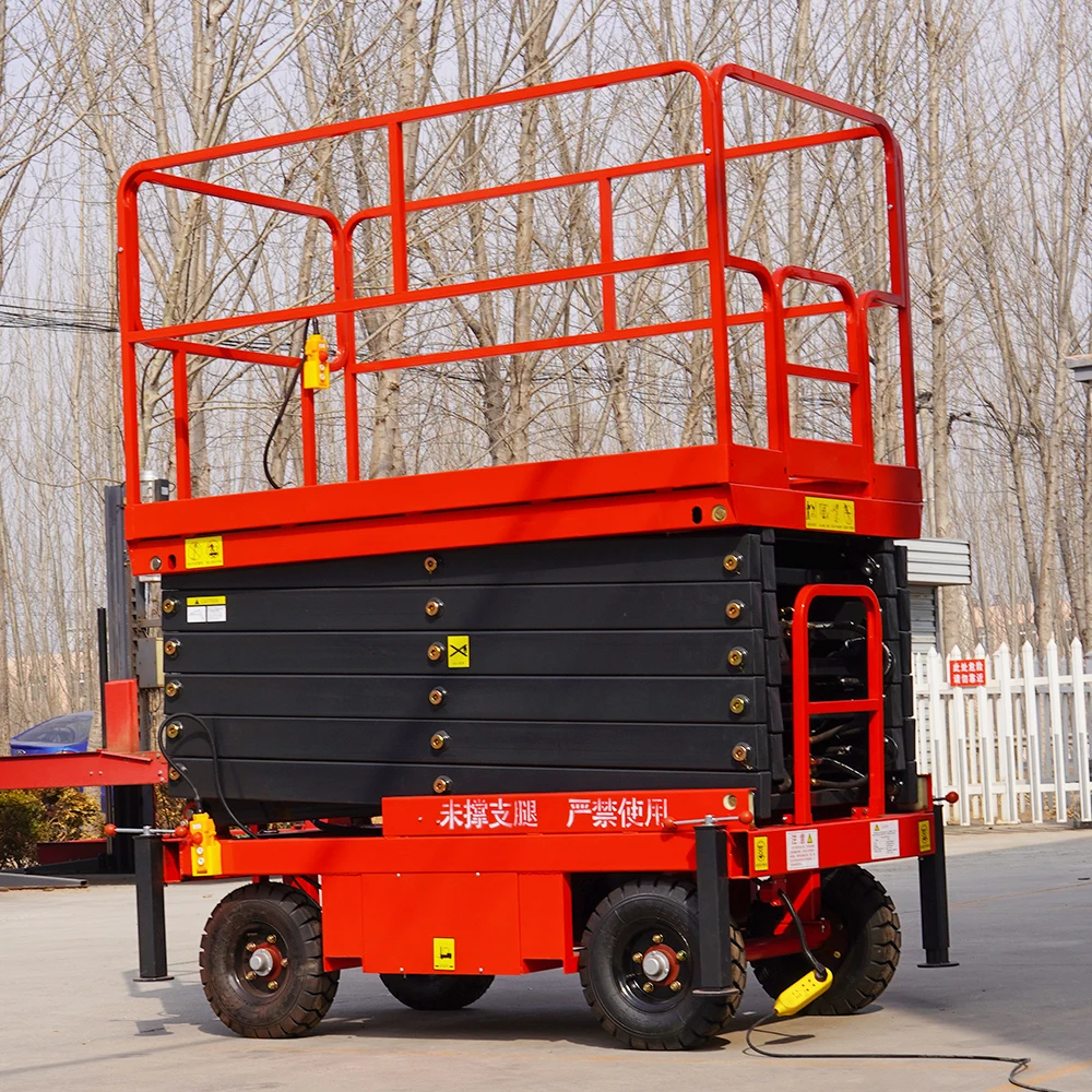 Semi Automatic Aerial Work Electric Scaffold Lift Scaffolding Hydraulic Scissor Lift