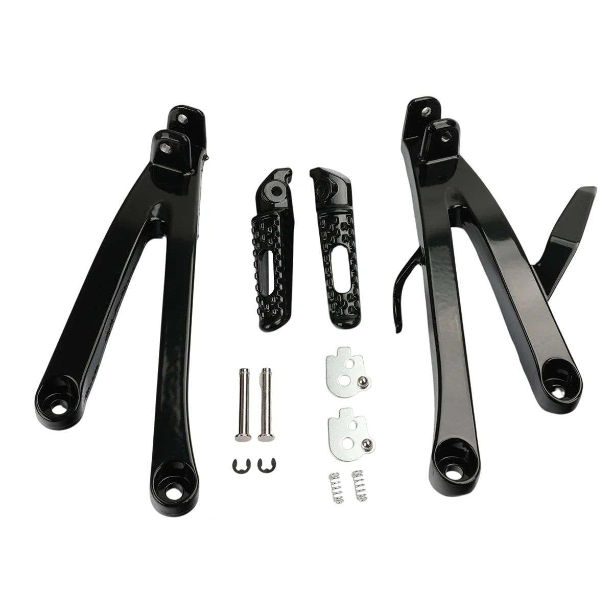 Motorcycle Blcak Rear Passenger Footrest Foot pegs Brackets For Honda CBR 600RR 600 RR 2007-2024 Motorcycle Accessories