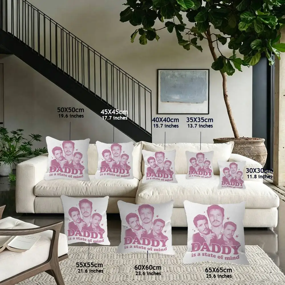 Hot Actor P-Pedro Pascal Comfortable soft Pillow Case for Sofa Living Room Home Decor Protective Covers