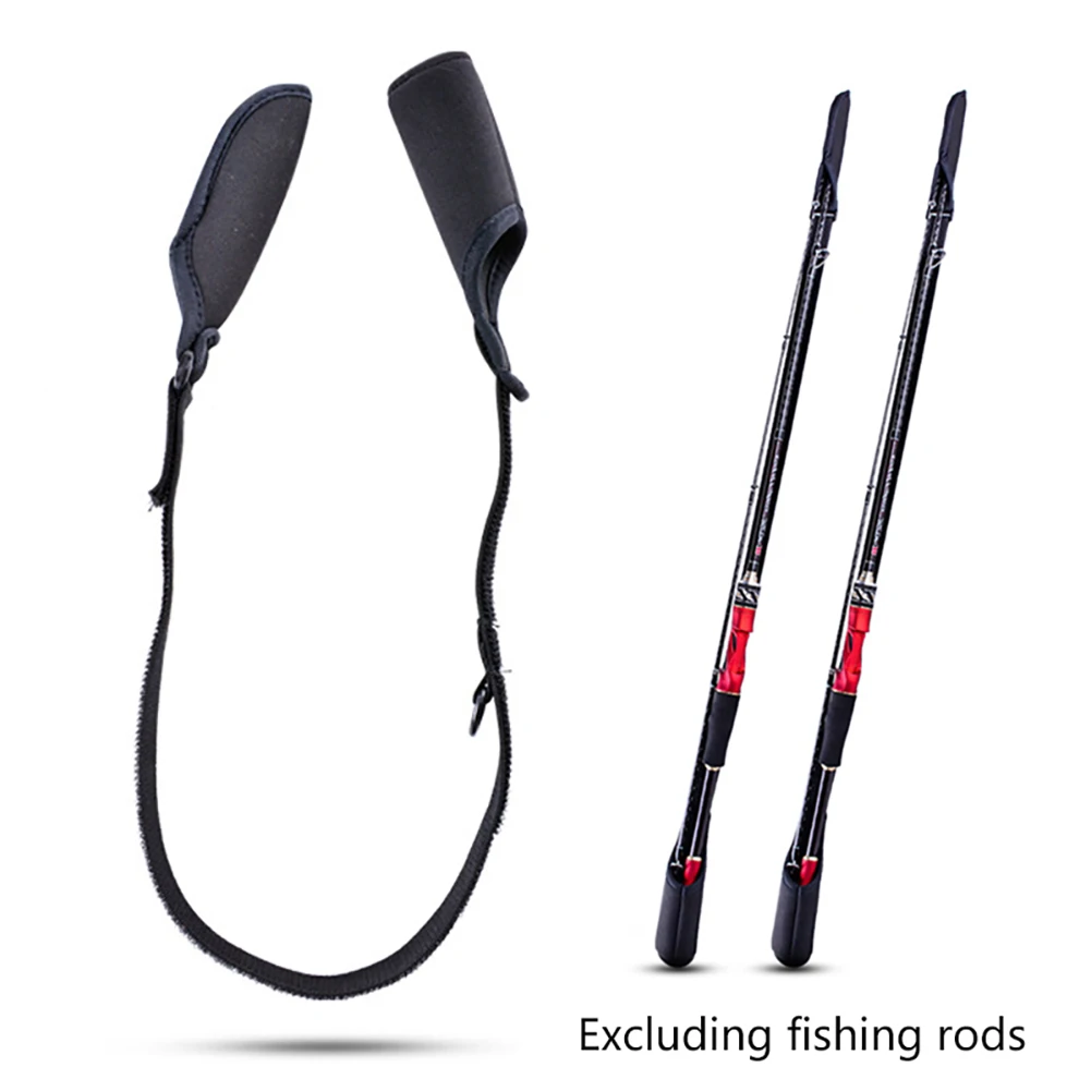 Shockproof Fishing Rod Holder Strap Fishing Rod Strapping Wrap Breathable Splash-resistant Wear-resistant Adjustable Accessories