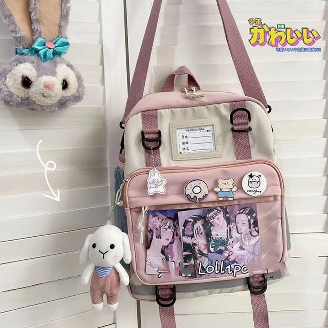 Japanse Harajuku Rugzak Vrouwen Jk Uniform Schooltas Rugzak Schoudertas Tienermeisjes Itabag Transparante Ita Tas Handtassen