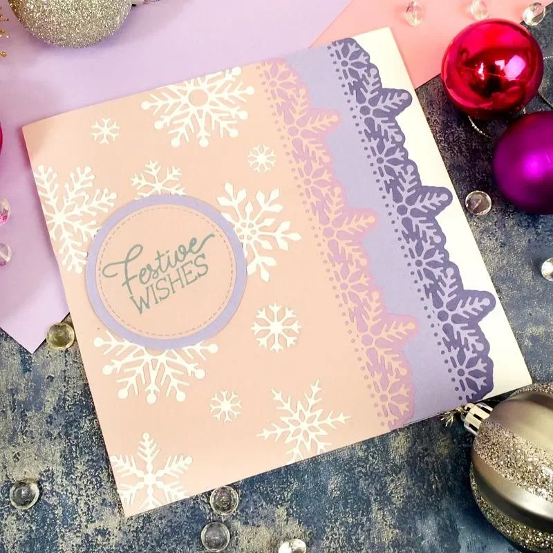 Sweet Snowflakes Polaroids & Smiles Craft Metal Cutting Dies Mold Strips Sheet Scrapbook Paper Craft Knife Mold Blade Punch 2026