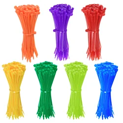 100Pcs 2.5x100mm Self-locking Plastic Nylon Tie Zip Wraps Strap Nylon Cable Tie Set Fastening Ring Loop Wire Wrap Wire Organizer