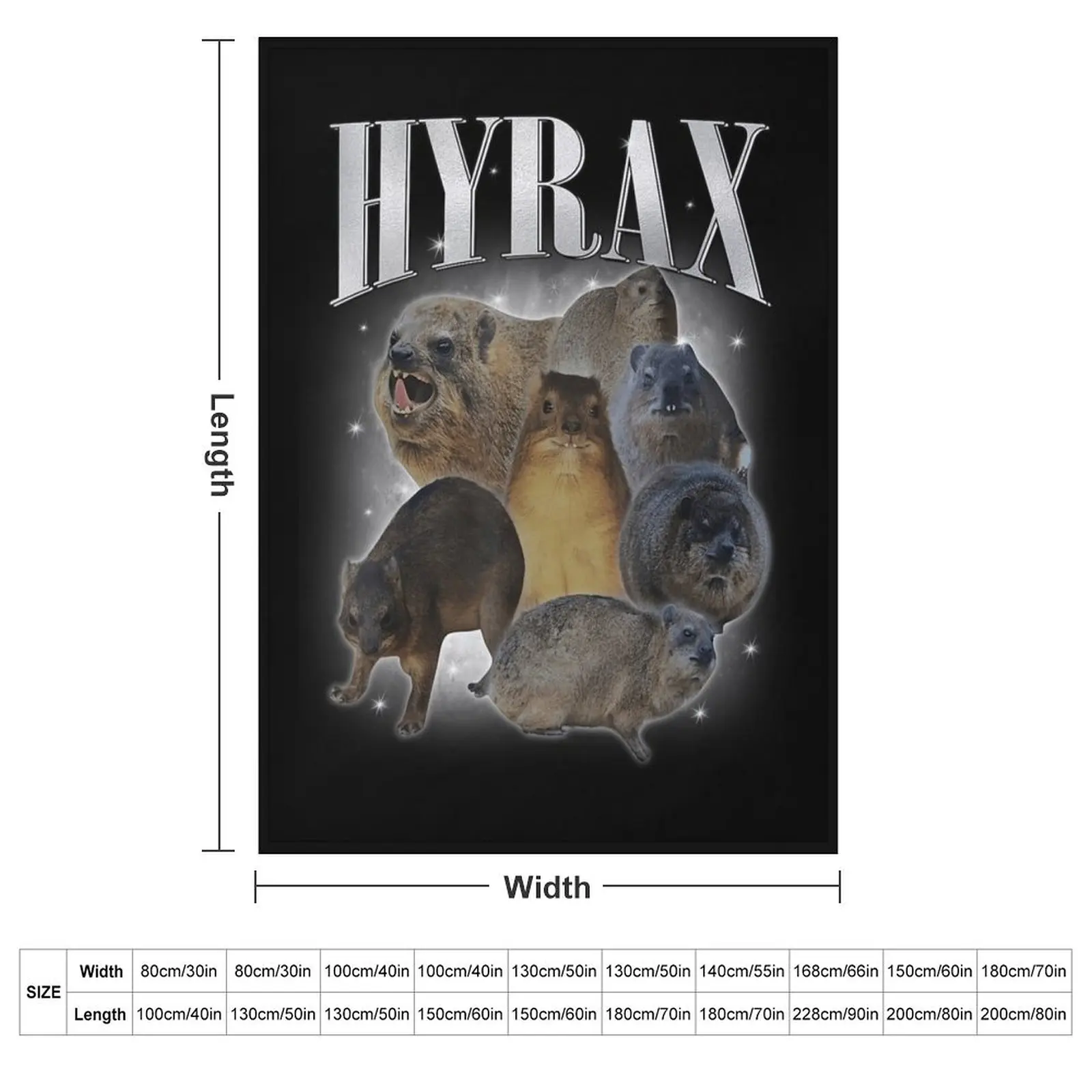 Funny Hyrax Oddly Specific Meme Animal For Family Tee Throw Blanket Thins Sofa Quilt Large Beach Winter beds Blankets