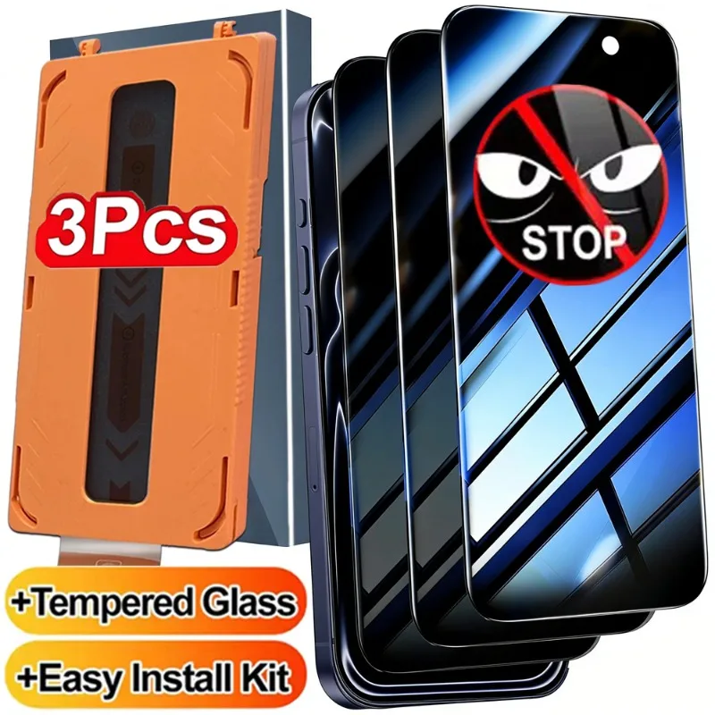 

1-3 шт. простая в установке защитная пленка из закаленного стекла для iPhone 17 Pro Max 17Air, антишпионская коробка для быстрого удаления пыли