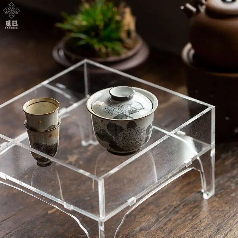 Overglaze Hydrangea Slip Glaze Gaiwan, Hand Decorated Vintage Ceramic Lidded Tea Bowl and Infuser for Home Brewing and Daily Use