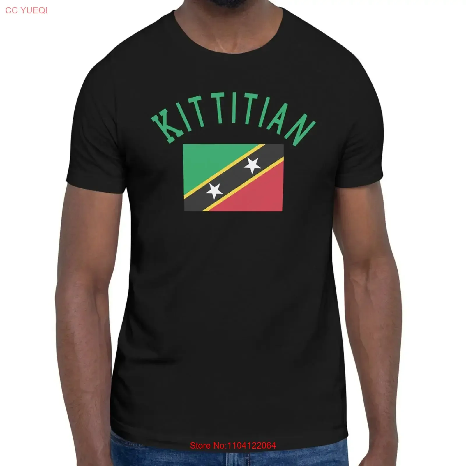 St Kitts Nevis Flag Varsity Caribbean Kittian Mens T Shirt vintage Washed Comfortable fashion Slightly Unisex Stylish