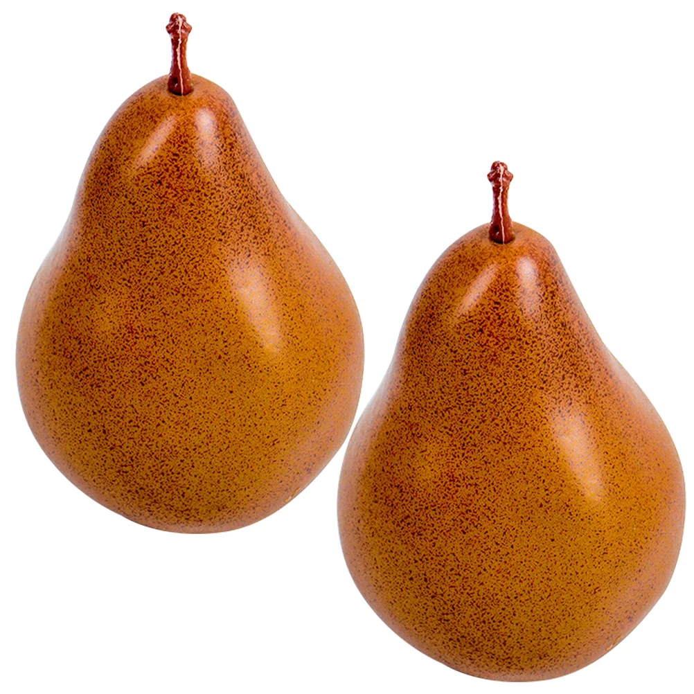 

2 Pcs Pear Faux Mini Fruit Models DecorativeFruit for Party Artificial Fruit Model Table Top nament Display