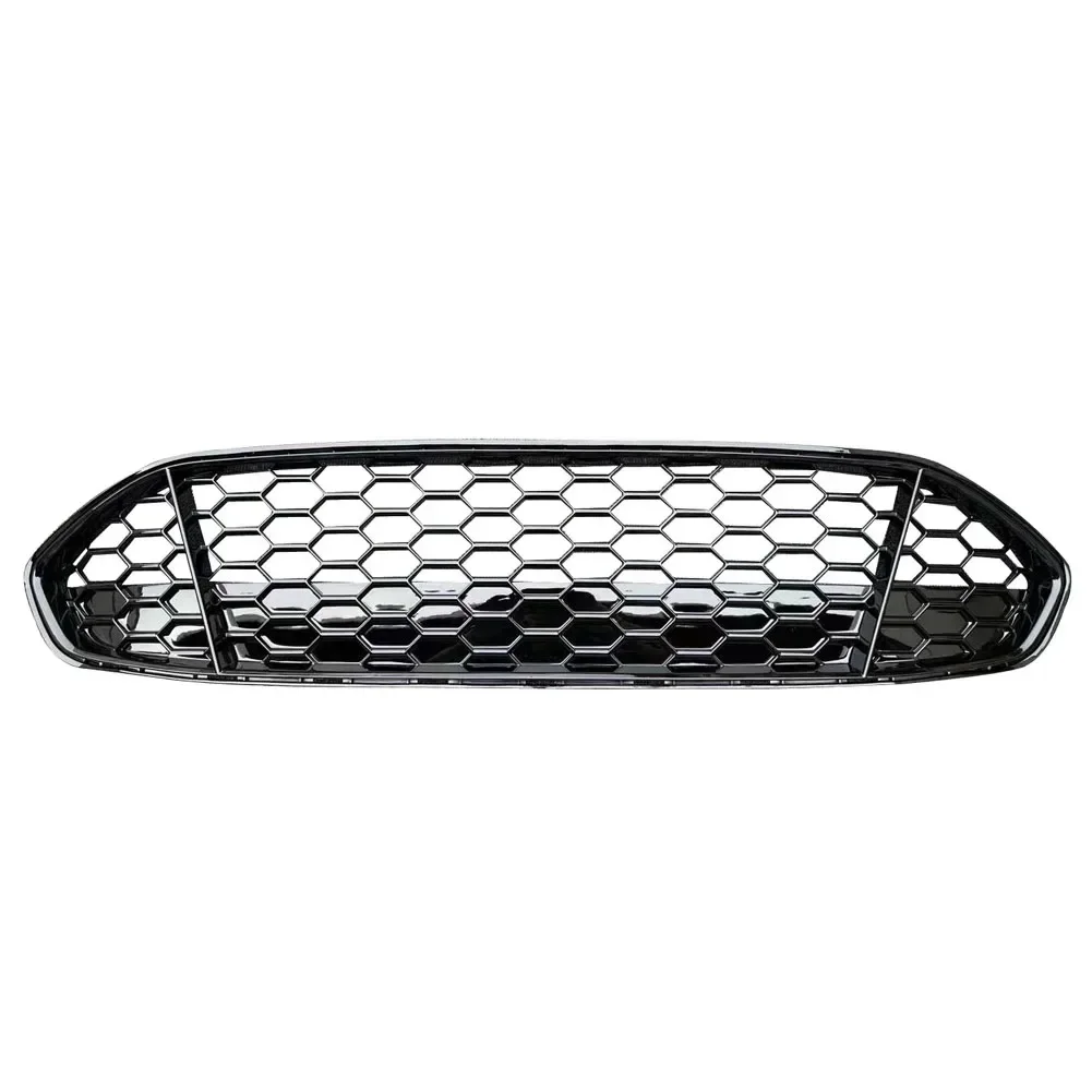 Car Front Bumper Honeycomb Mesh Radiator Grille for Ford Fusion / Mondeo 2013-2016 Mesh Center Racing Grills Guard Protector Kit