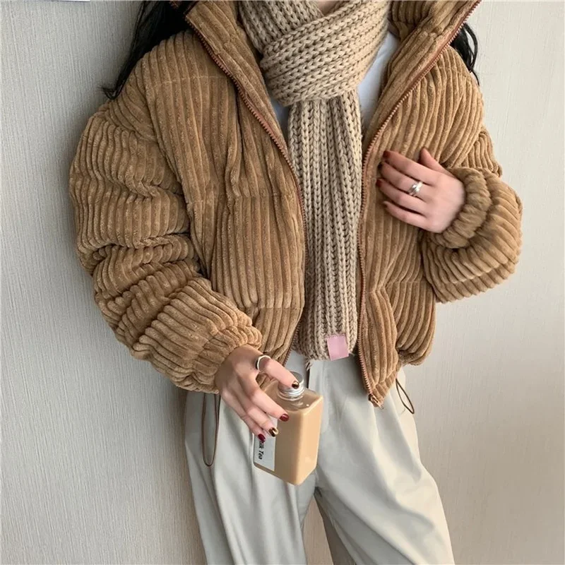 

Women Loose Outwear Long Parka Cotton Padded Overcoat 2024 Parkas Winter All-match Solid Jacket Casual Coat Female Streetwear