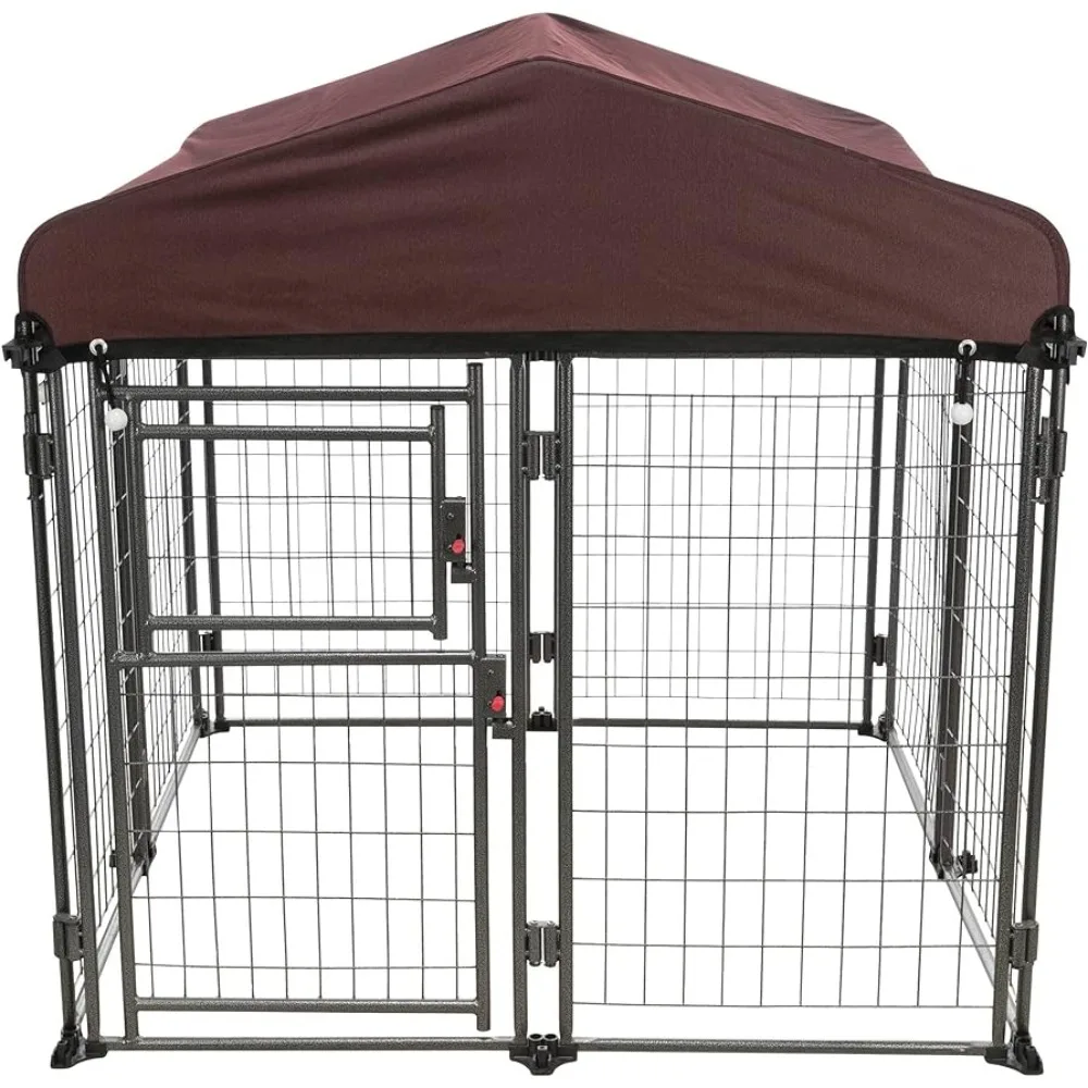 

Heavy Duty Dog Pet House for Dogs Baskets Portable and Expandable Foldable Deluxe Outdoor Dog Kennel With Cover Easy to Store