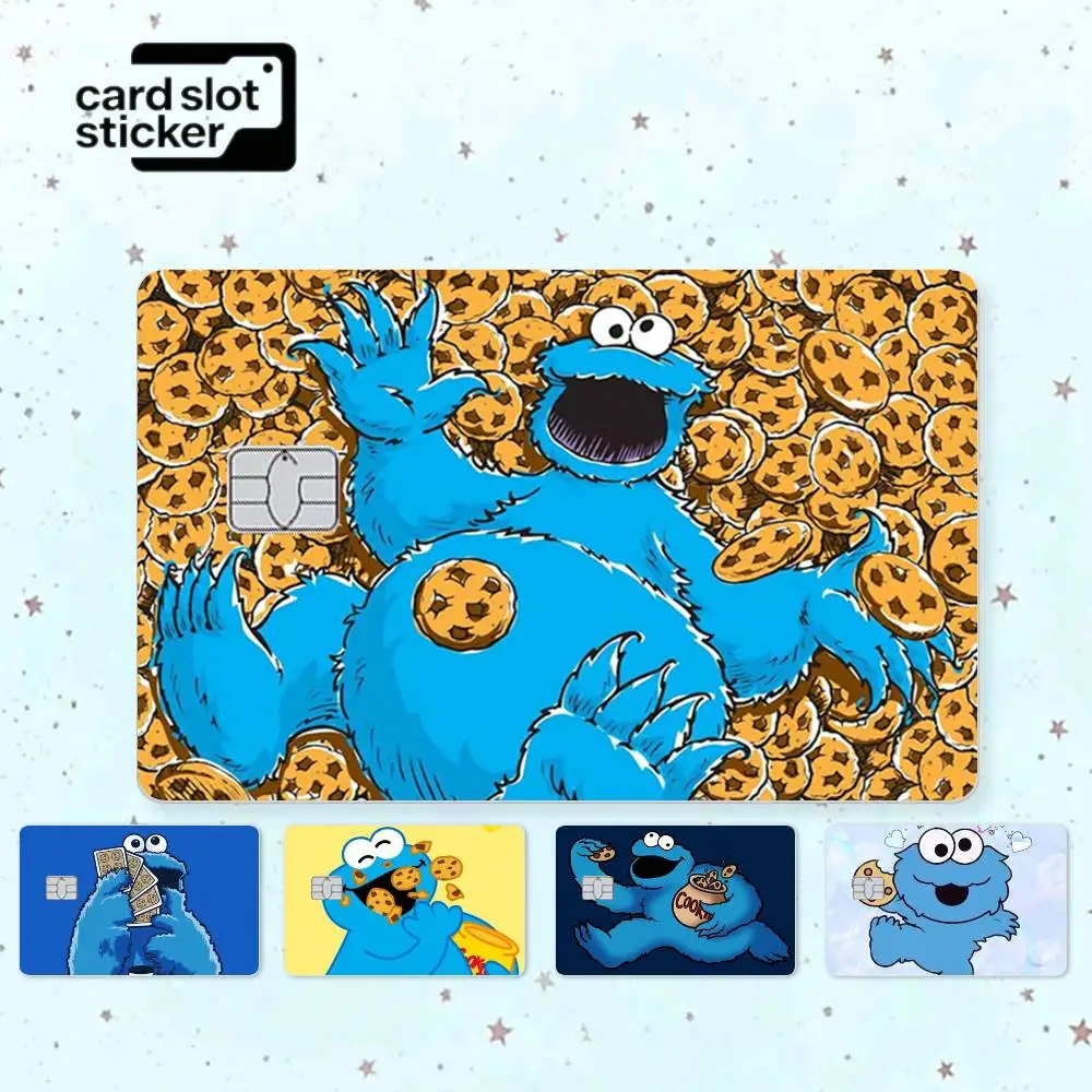 Cute Cookie M-Monster  Credit Card HD Stickers Game Card Decal Small Chip Waterproof Sticker Gift