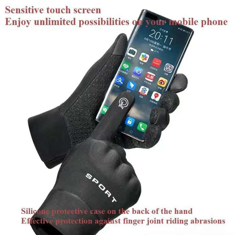 

Winter Warmth Anti Slip And Wear Resistant Full Finger Touch Screen Tactical Windproof Gloves For Outdoor Sports Cycing