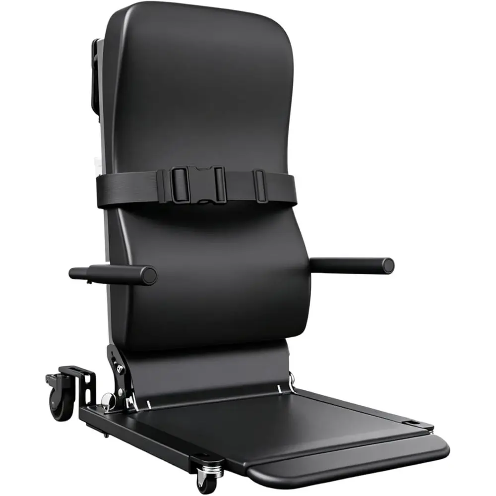 

Movable Electric loor Lit Chair with 4 Wheels, Portable Rolling Chair or Home Transer, Ultra-Low Proile Design, Ergonomic Backre