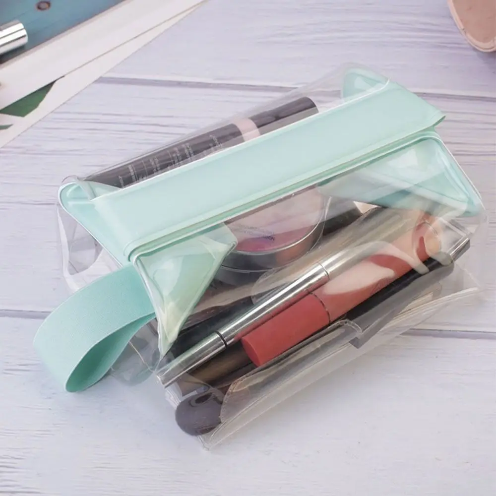 Fashion Magnetic Closure Clear Toiletry Bags Large Capacity PVC Material PVC Makeup Bag Portable Leak-Proof Cosmetic Pouch Women