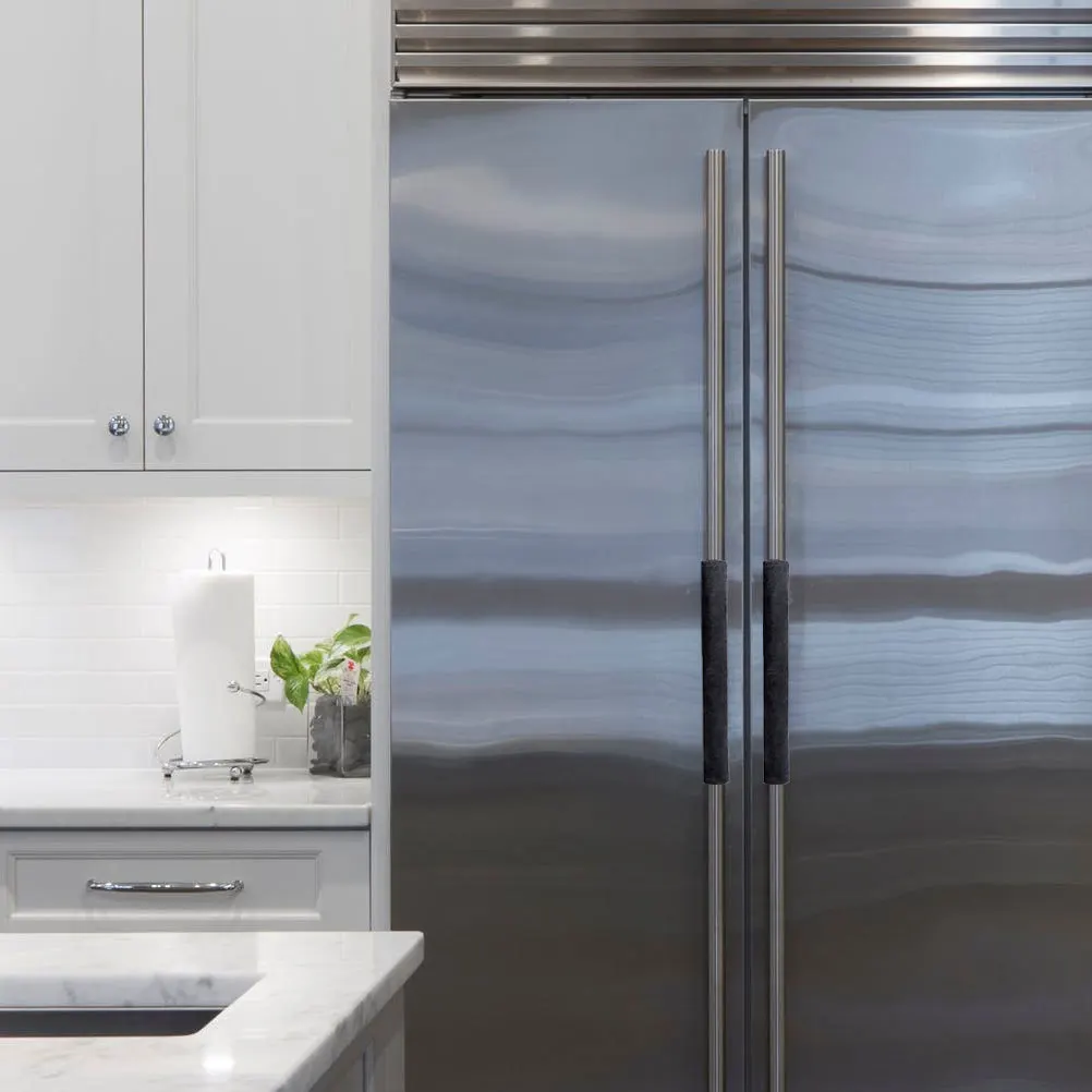 

2Pcs Non-Slip Handle Covers for Refrigerator Oven Microwave Cabinet Waterproof Anti-Fingerprint Skid-Proof Kitchen Appliance