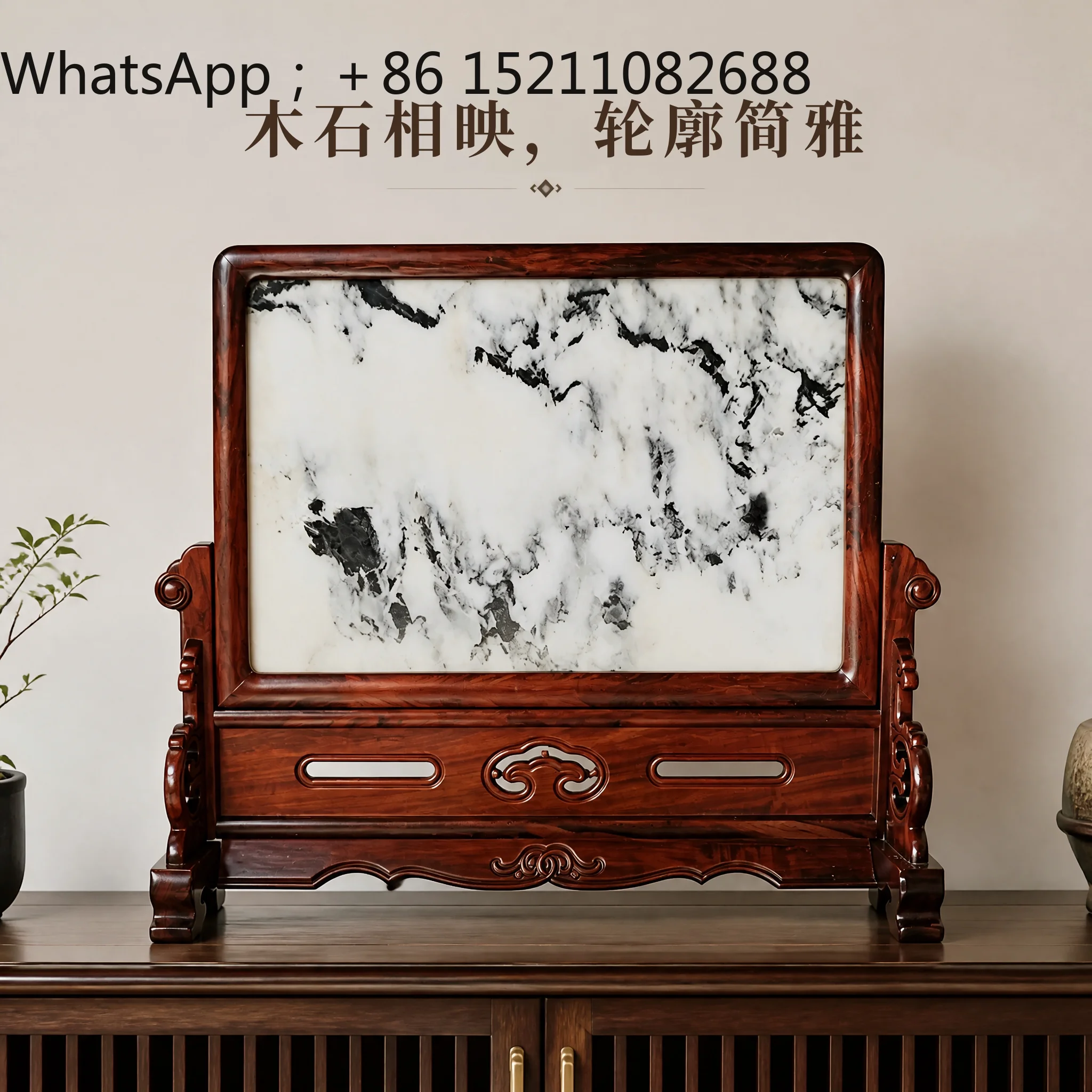 SCY Entry Door Entrance Cabinet Desk Screen Ornament Living Room Office Table Entry Ornament