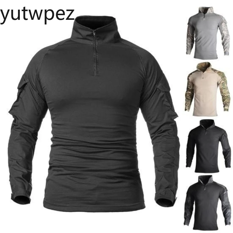 Cycling Oversized Streetwear Outdoor Hiking T-Shirts Men Combat CP Long Sleeve Outdoor Hunting Climbing Shirt Sport Clothes Tee