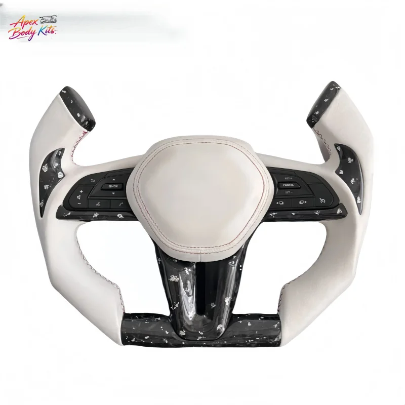 For Nissan GTR R35 Customized Aircraft Style Carbon Fiber Upgraded Flat Bottomed Car Steering Wheel