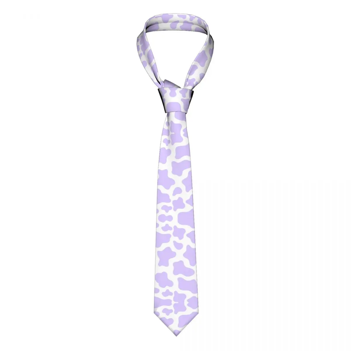 

Purple Cow Print Cute Neckties Men Women Casual Polyester 8 cm Classic Neck Ties for Men Accessories Cravat Party