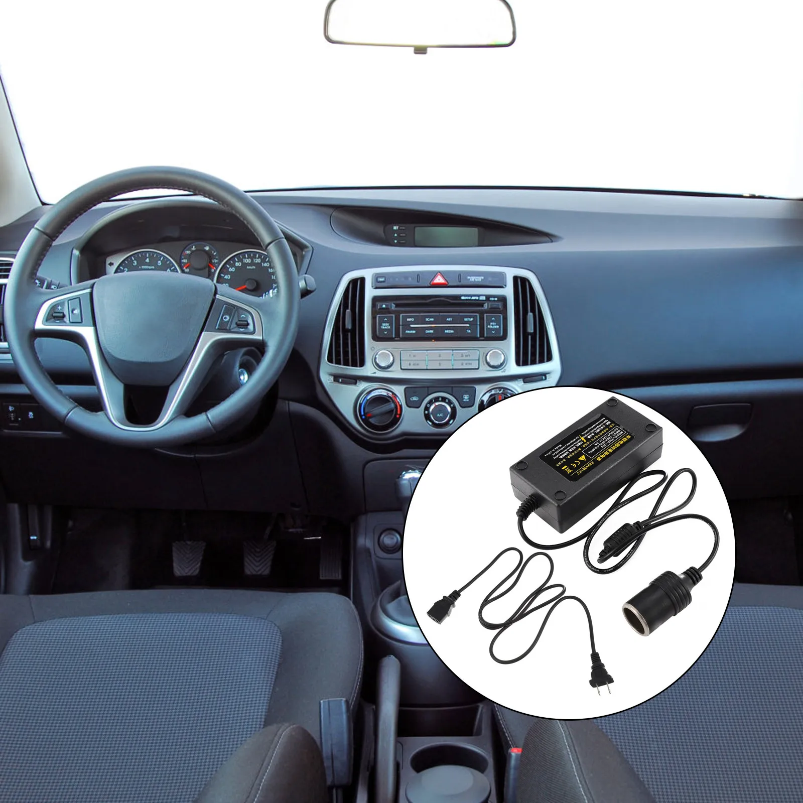 

1Pcs 220V to 12V Power Converter High Quality Compact Car Power Adapter for Vehicle Mounted Electric Appliances Long Life