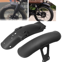 Motorcycle Chrome Black Front and Rear Fender Retro Mudguard Cover Metal Protector for Honda CG125 CG 125 125cc