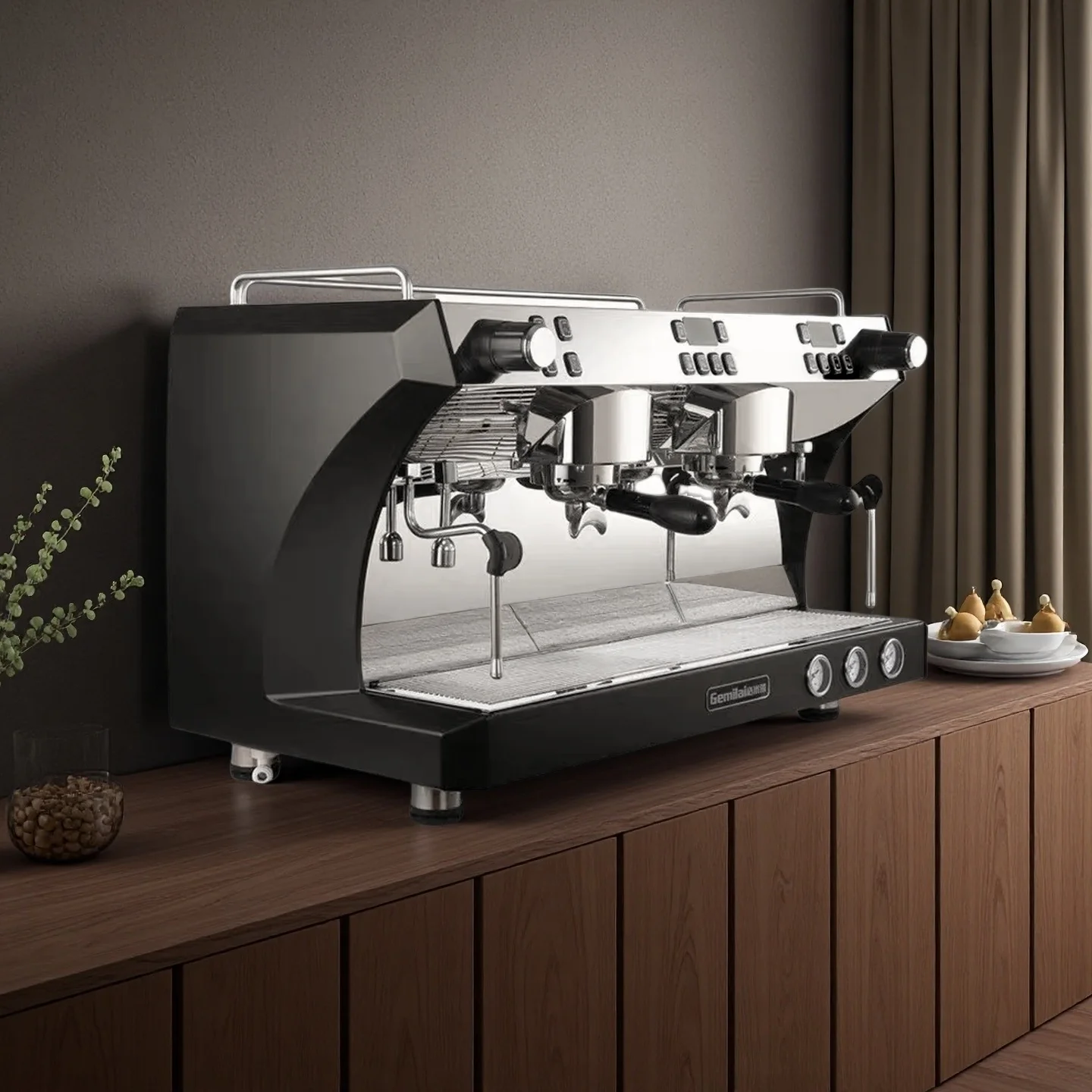 معدات المقهى التجارية مجموعة كاملة ماكينة اسبريسو القهوة التجارية للبيع برأس مزدوج لآلة الإسبريسو