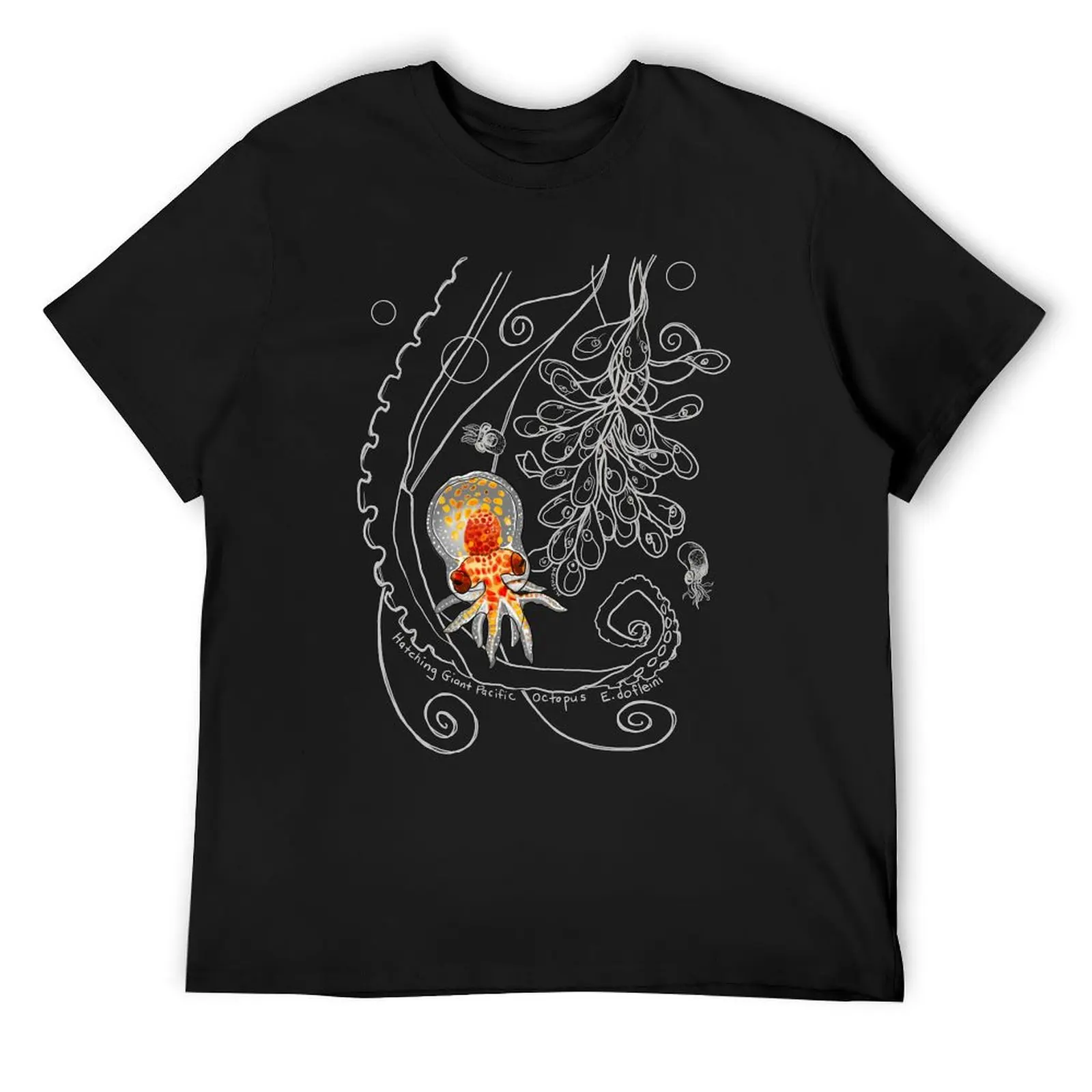 Baby Octopus Doodle - for dark background T-Shirt shirts graphic tee man clothes essential t shirt sweat shirts, men