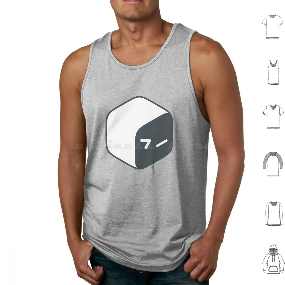 Linux Terminal-Terminal-Windows Command Line-Cube Tank Tops Vest Sleeveless Linux Command Line Terminal Shell Bash Powershell