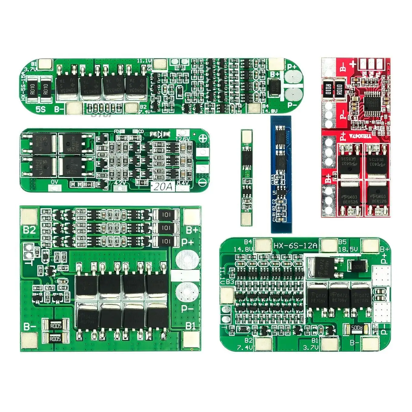 1S 2S 3S 4S 5S 6S 3A 20A 30A Li-Ion Batteria Al Litio 18650 Caricatore PCB BMS Bordo di Protezione Per Motore Trapano Lipo Cell Modulo