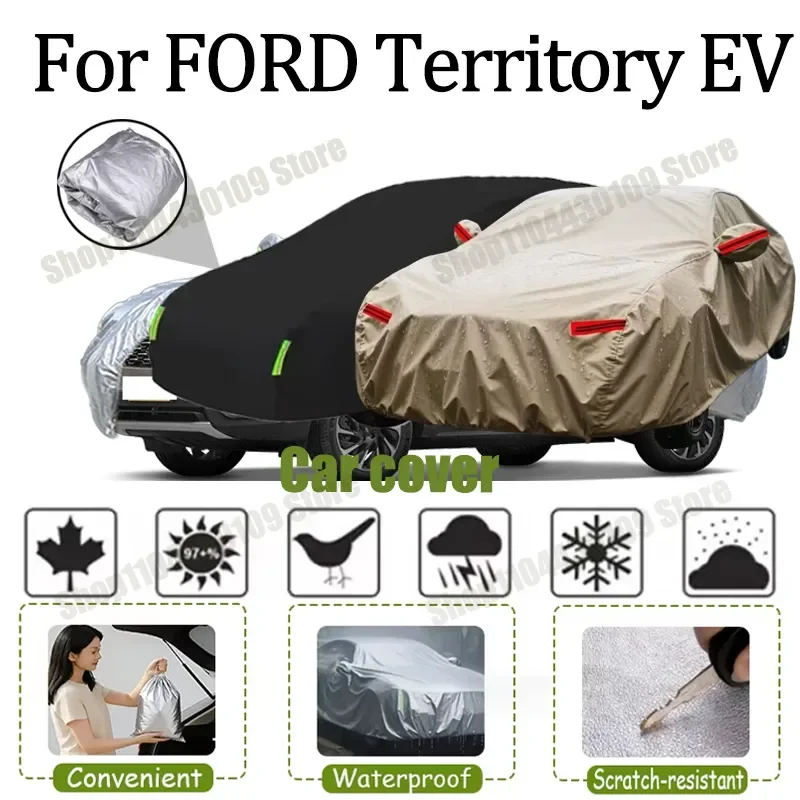 

Полный комплект чехлов для автомобиля FORD Territory EV: защита от солнца, УФ-излучения, дождя, снега и пыли, из ткани Оксфорд, аксессуары для улицы