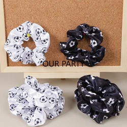 6Pcs Sports Football Theme Satin Hair Ties Soccer Hair Band for Kids Girl Birthday Party Favors Gifts Goodie Bag Pinata Fillers