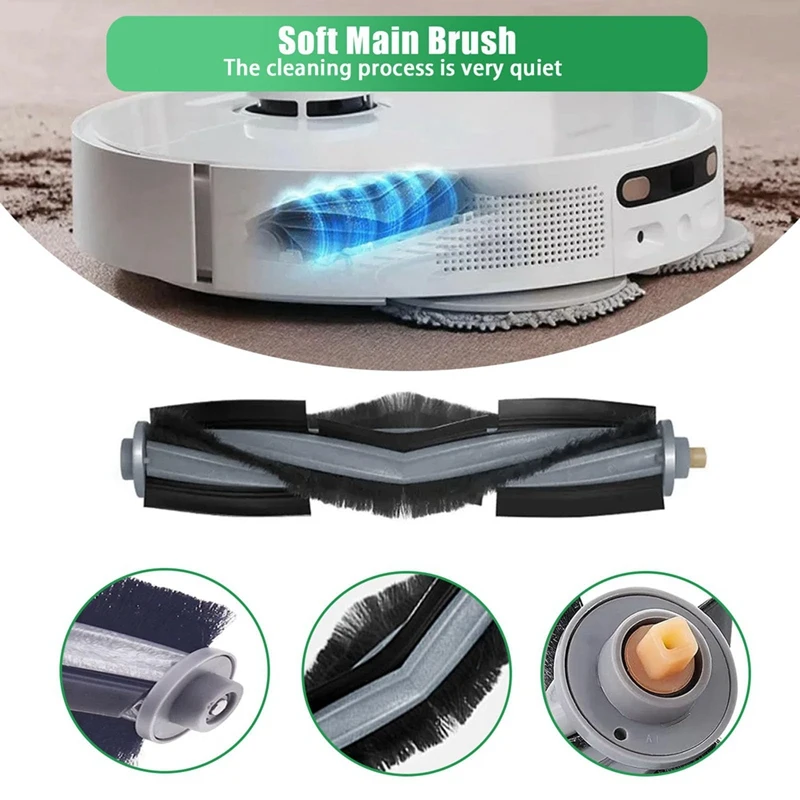 Vacuum Cleaner Replacement For Ecovacs Deebot T20 Omni / T20 /T20 Max /T20 Pro, Main Brush,Hepa Filters,Dust Bags