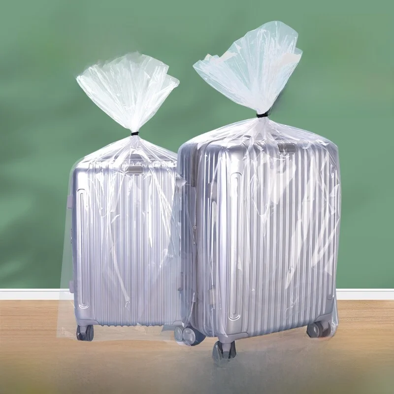 Thickened Transparent Plastic Dustproof Cover for Luggage Waterproof Protection Bag Windproof Storage Furniture Cover