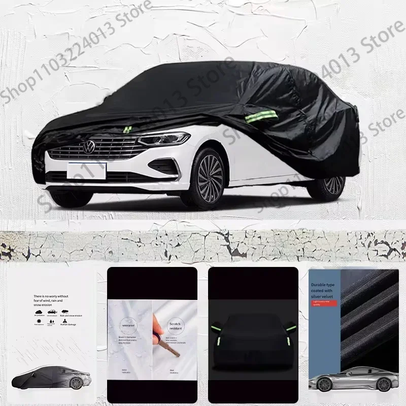 

For fit Audi A6L Outdoor Protection Full Car Covers 210T Snow Cover Sunshade Waterproof Dustproof Exterior Car cover Black