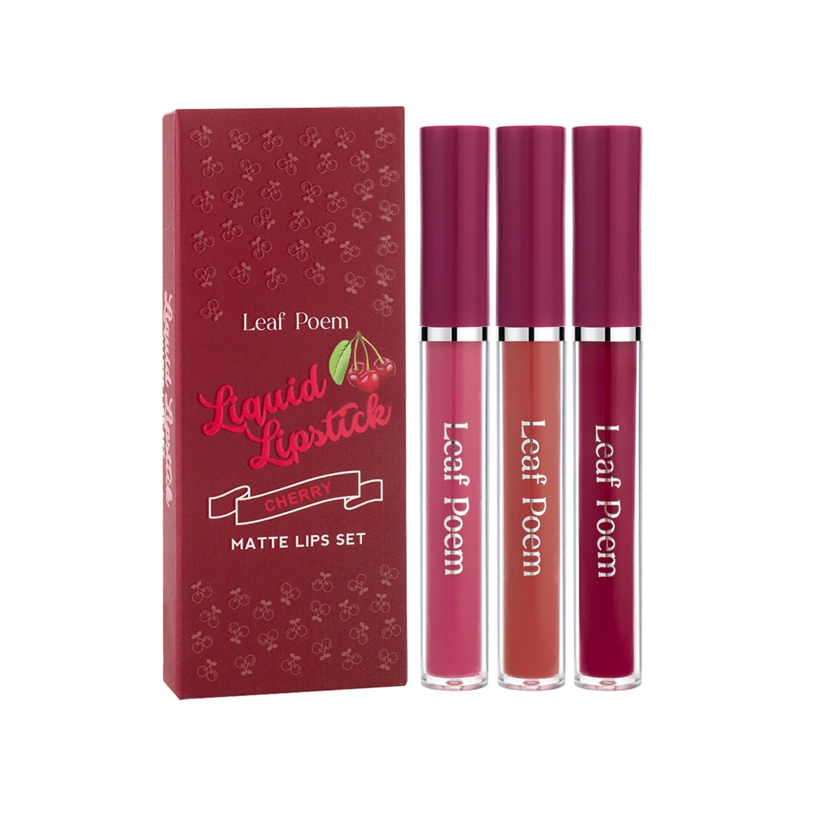 Trio – rouge à lèvres liquide mat, résistant aux taches, ensemble de 3 couleurs, formule légère, sans résidus blancs, sans cruauté, essentiel quotidien