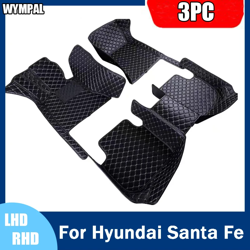 Car Floor Mats For Hyundai Santa Fe Five Seats 2013 2014 2015 2016 2017 2018 Auto Foot Pads Carpet Cover Interior Accessories