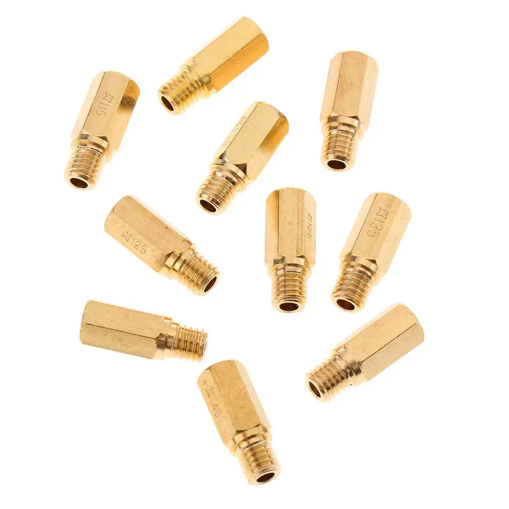 10 главных жиклеров карбюратора 100 105 108 115 ... 135 140 для PWK KOSO OKO 10 главных жиклеров карбюратора 100 105 108 115 ... 135 140 для PWK KOSO OKO